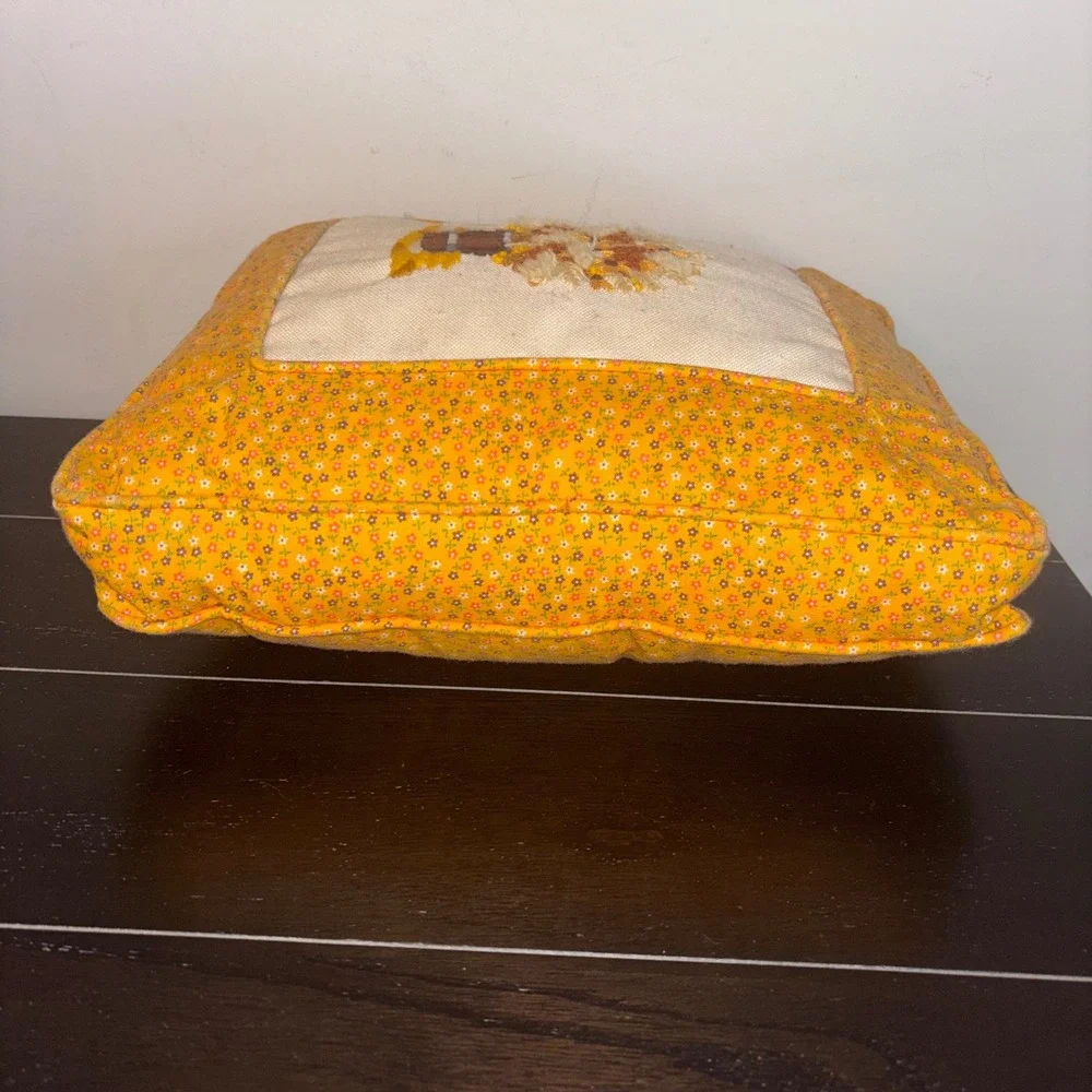 Handmade vintage crewel